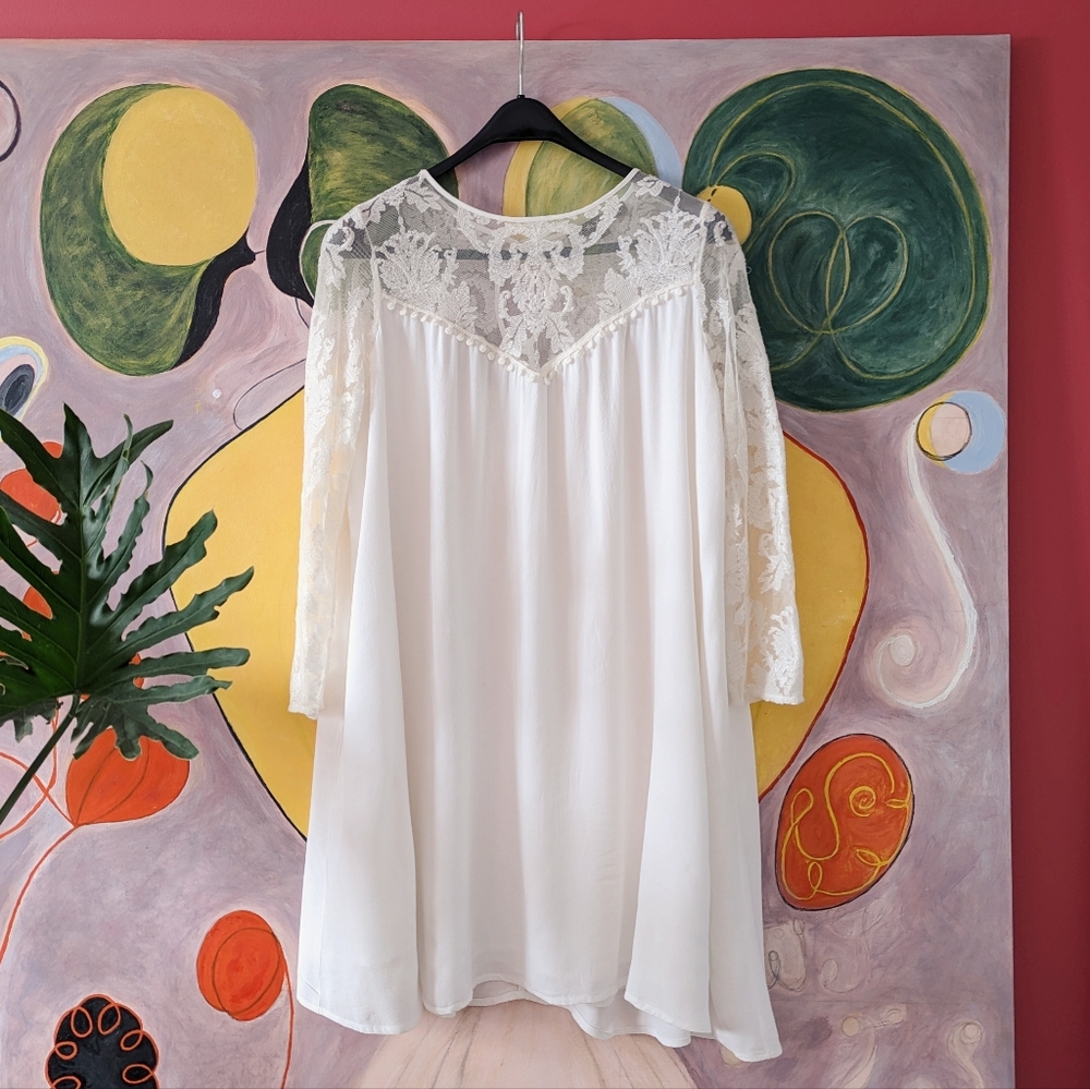 NWOT For Love & Lemons Ivory Lace Babydoll Dress